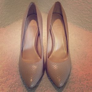 Cole Haan with Nike air snakeskin embossed pumps